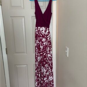 Le Lis Purple and White Maxi Dress